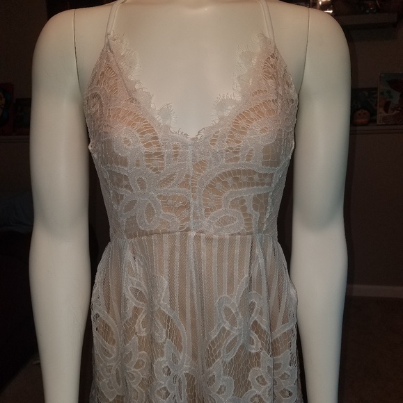 Pants - Lace and Nude Romper Size XL